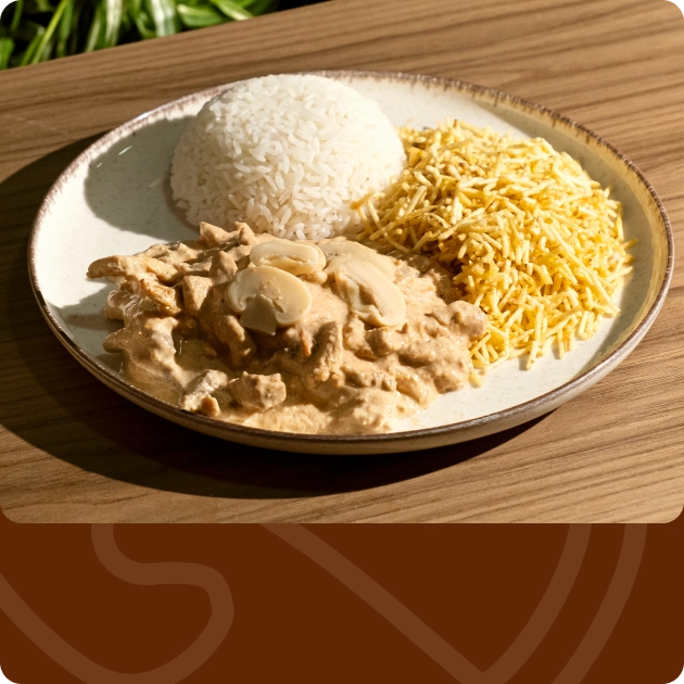 Estrogonofe frango individual