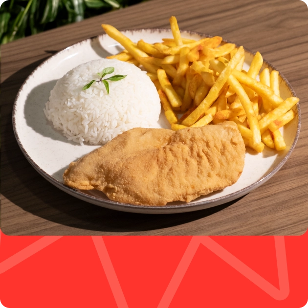 Milanesa de filé com fritas